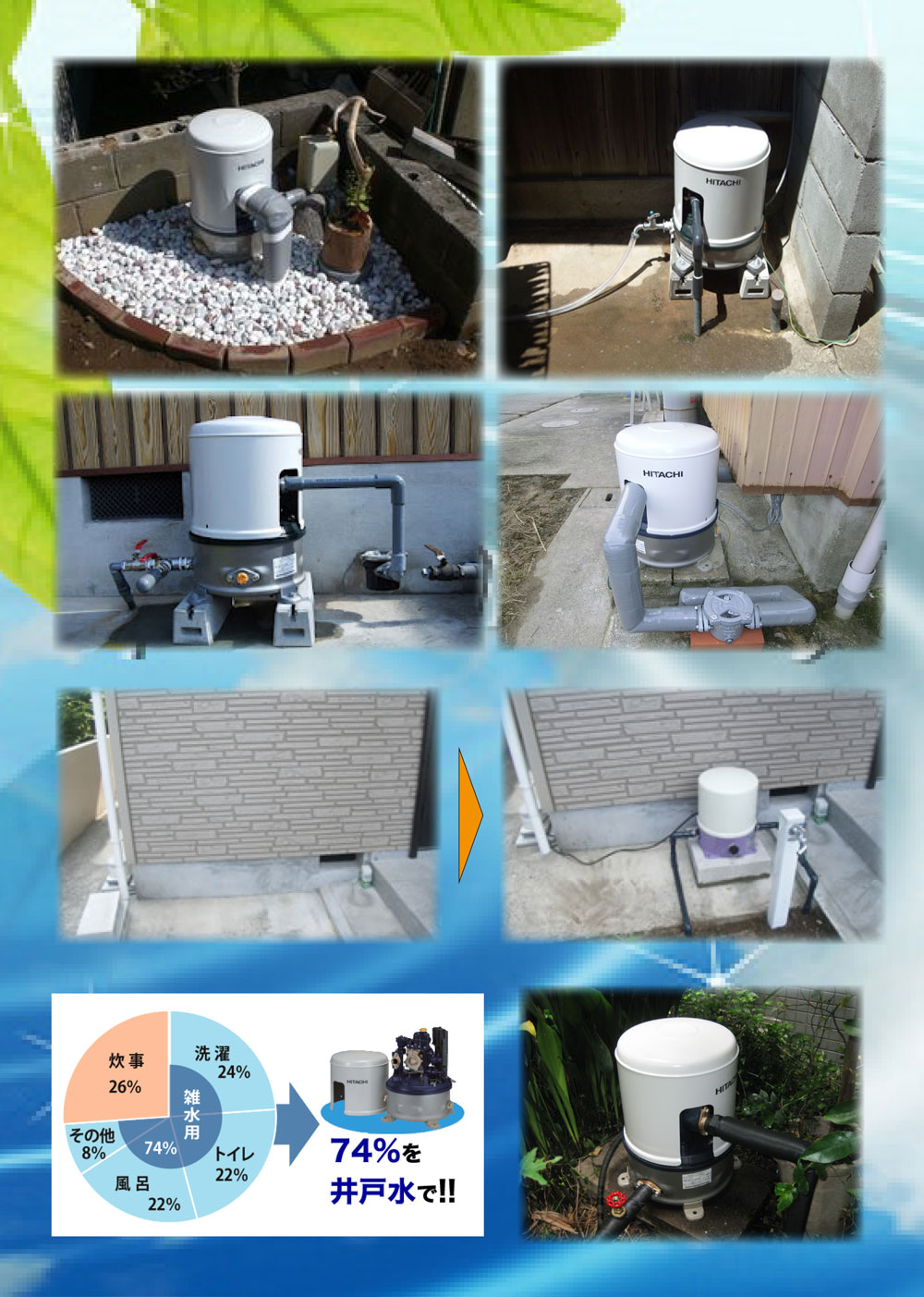 井戸ポンプ施工事例